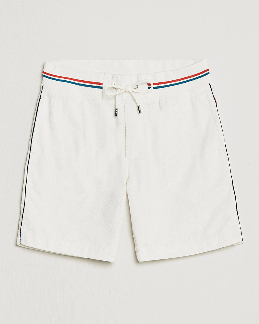 Herren | Shorts | Orlebar Brown | Afador OB Stripe Towelling Shorts White Sand