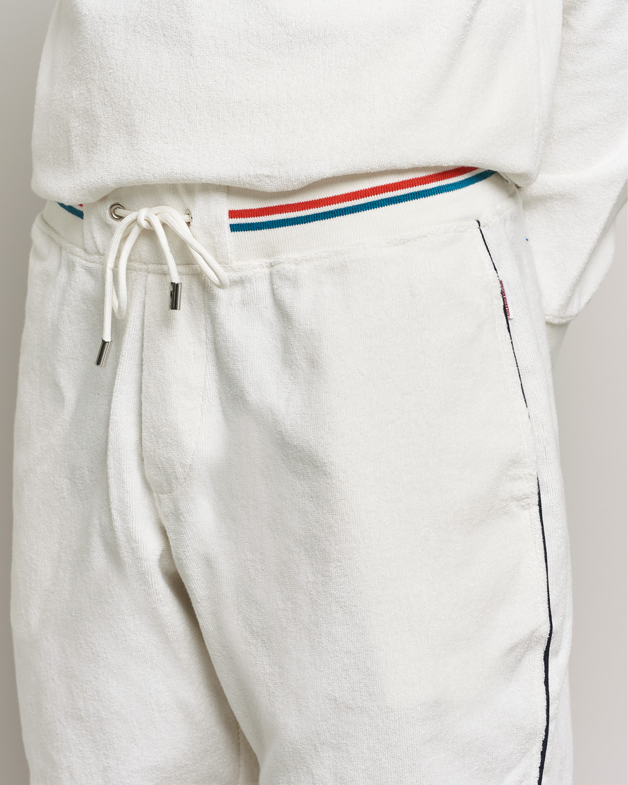 Herren | Shorts | Orlebar Brown | Afador OB Stripe Towelling Shorts White Sand