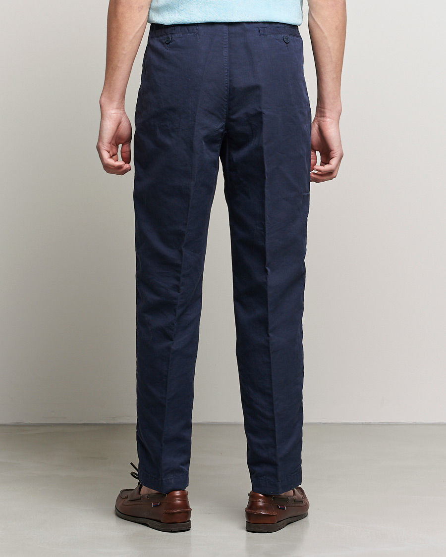 Herren | Hosen | Orlebar Brown | Dunmore Linen/Cotton Trousers Night Iris