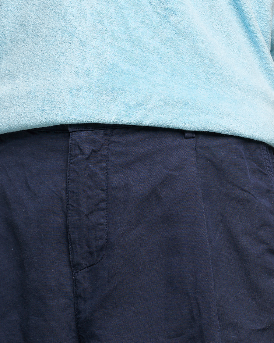 Herren | Hosen | Orlebar Brown | Dunmore Linen/Cotton Trousers Night Iris