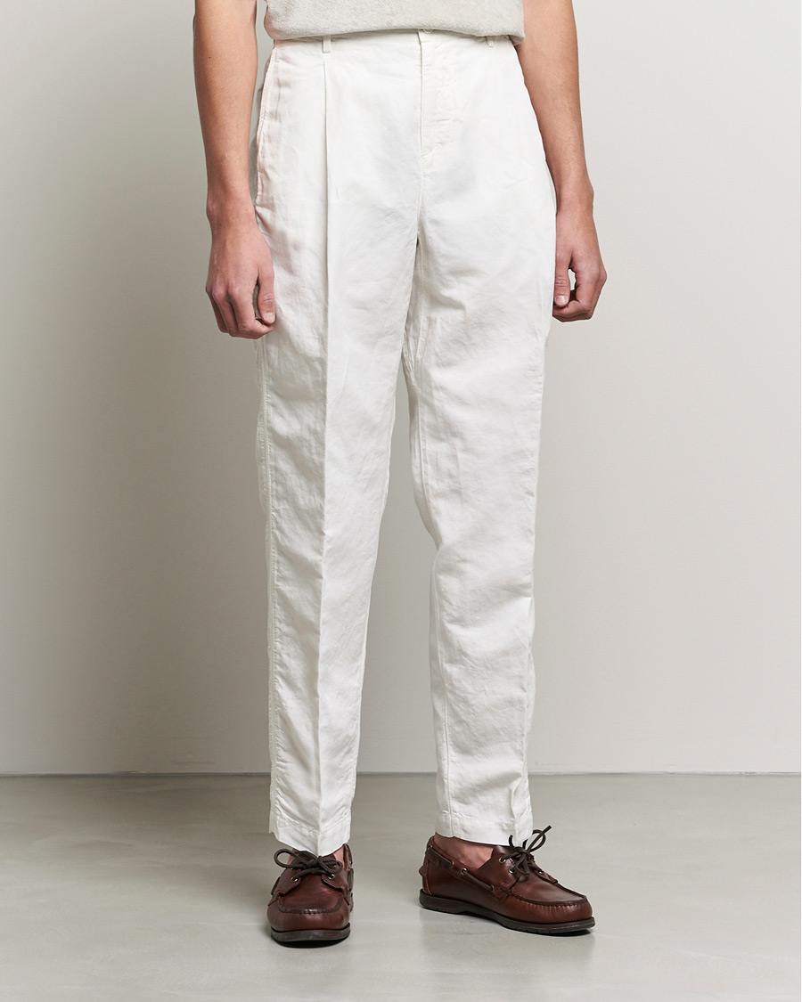 Herren | Hosen | Orlebar Brown | Dunmore Linen/Cotton Trousers White Sand