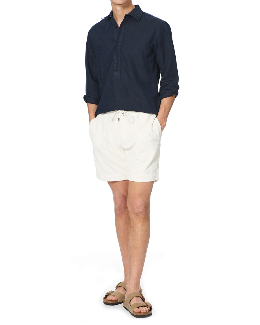 Herren | Shorts | Orlebar Brown | Afador DN Towelling Racked Shorts White Sand