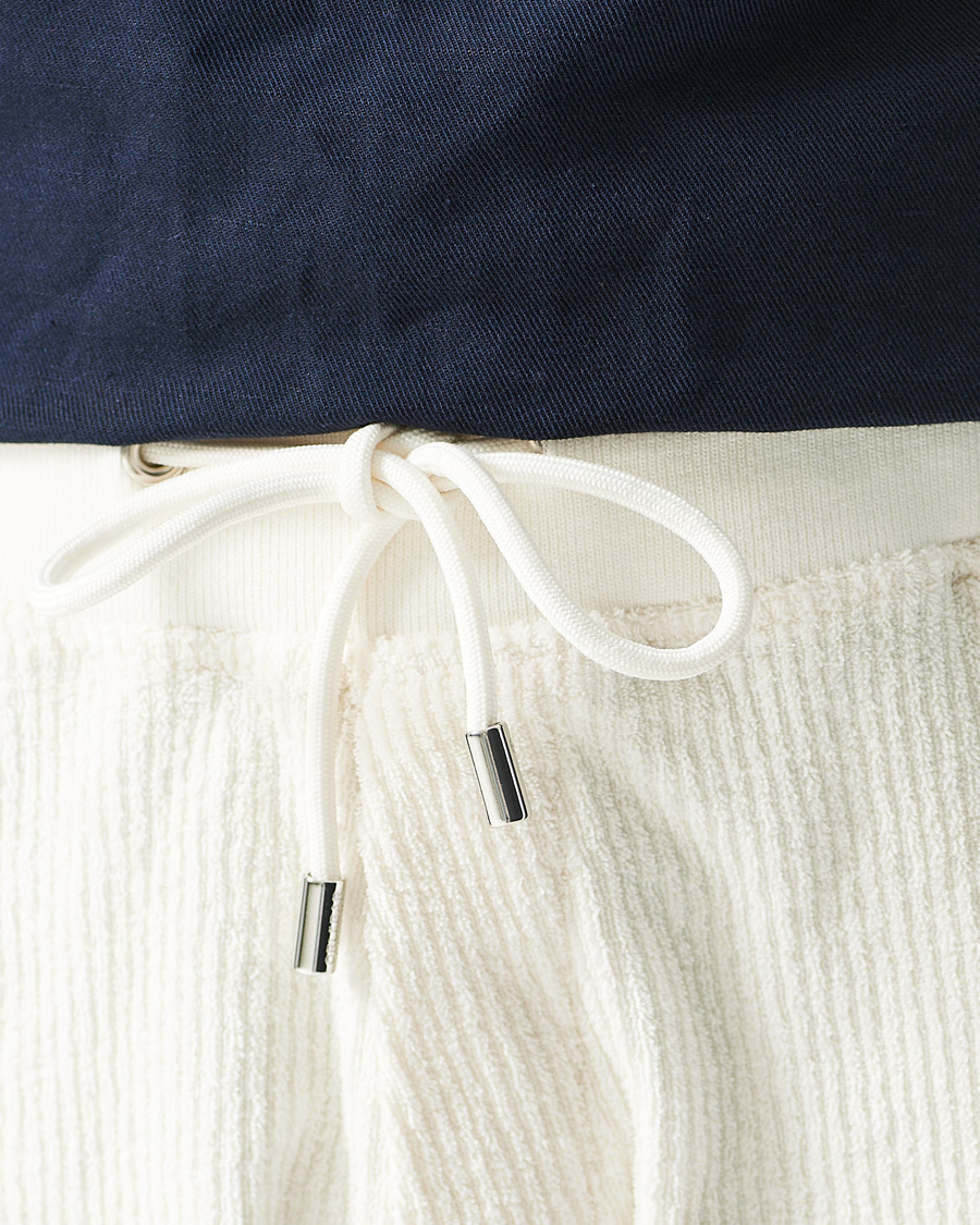 Herren | Shorts | Orlebar Brown | Afador DN Towelling Racked Shorts White Sand