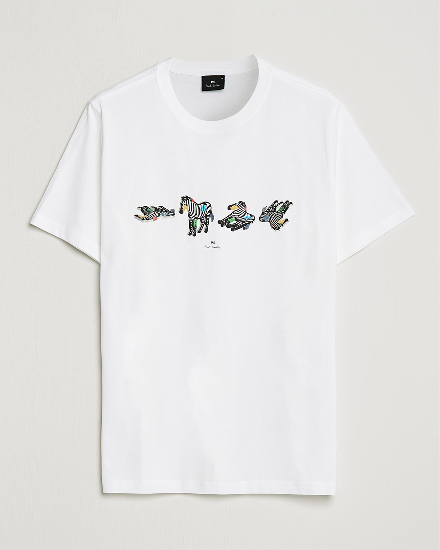 Herren | T-Shirts | PS Paul Smith | Zebras Organic Cotton Tee White