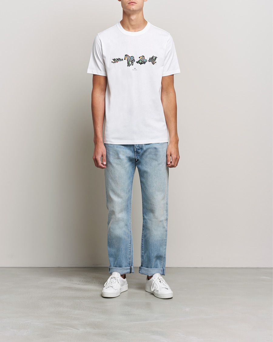 Herren | T-Shirts | PS Paul Smith | Zebras Organic Cotton Tee White