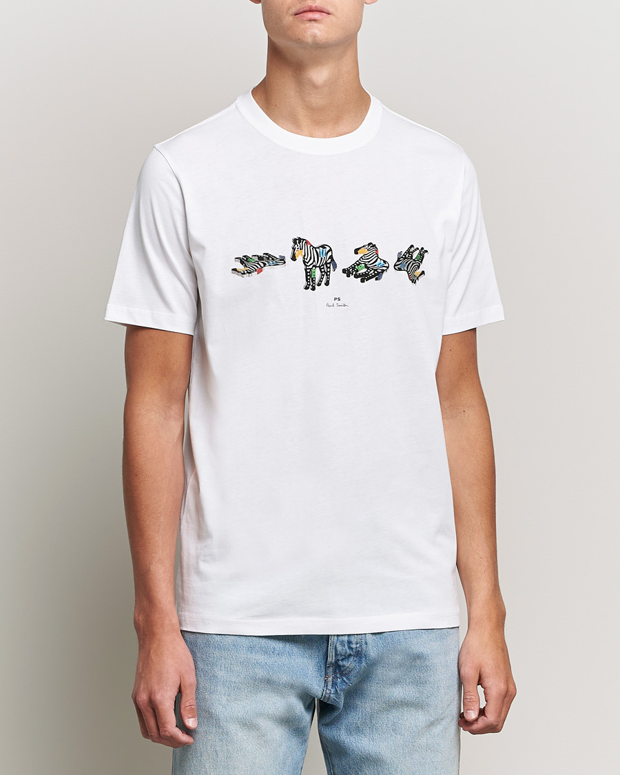 Herren | T-Shirts | PS Paul Smith | Zebras Organic Cotton Tee White