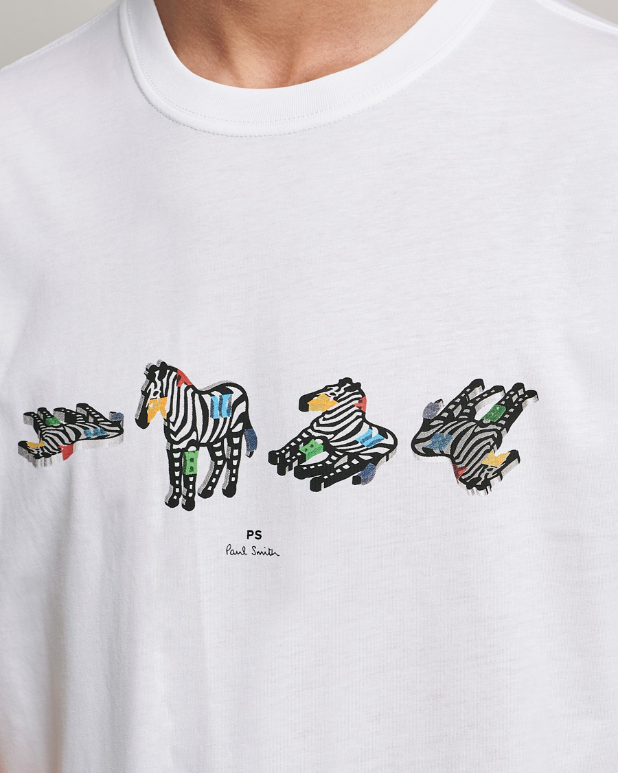 Herren | T-Shirts | PS Paul Smith | Zebras Organic Cotton Tee White