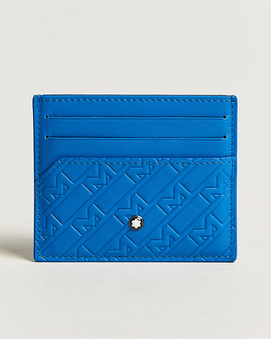 Herren | Montblanc M Gram Leather Card Holder 6cc Blue | Montblanc | M Gram Leather Card Holder 6cc Blue