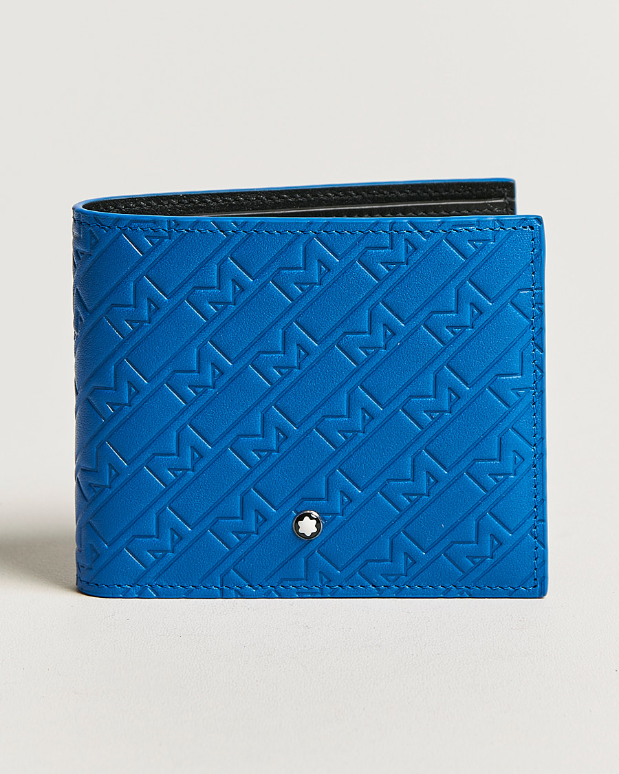 Herren | Montblanc M Gram Leather Wallet 8cc Blue | Montblanc | M Gram Leather Wallet 8cc Blue