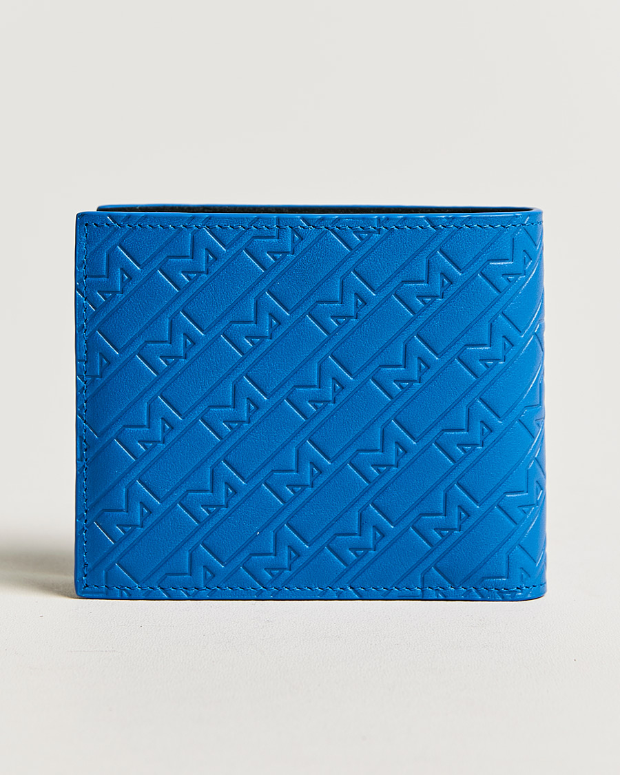 Herren | Montblanc M Gram Leather Wallet 8cc Blue | Montblanc | M Gram Leather Wallet 8cc Blue