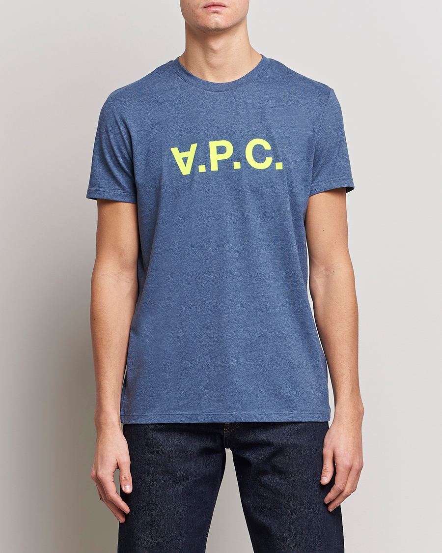 Herren | T-Shirts | A.P.C. | VPC Neon Short Sleeve T-Shirt Marine