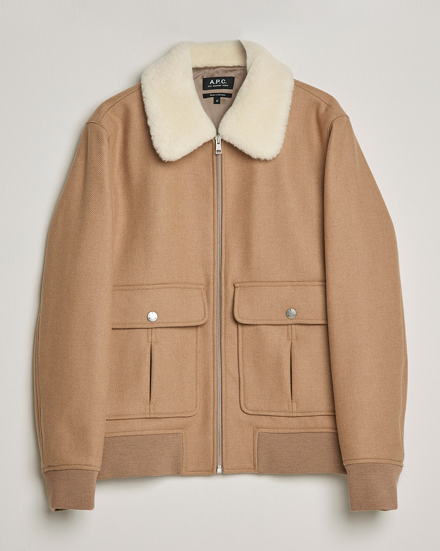 Herren | Jacken | A.P.C. | Ben Shearling Bomber Jacket Beige