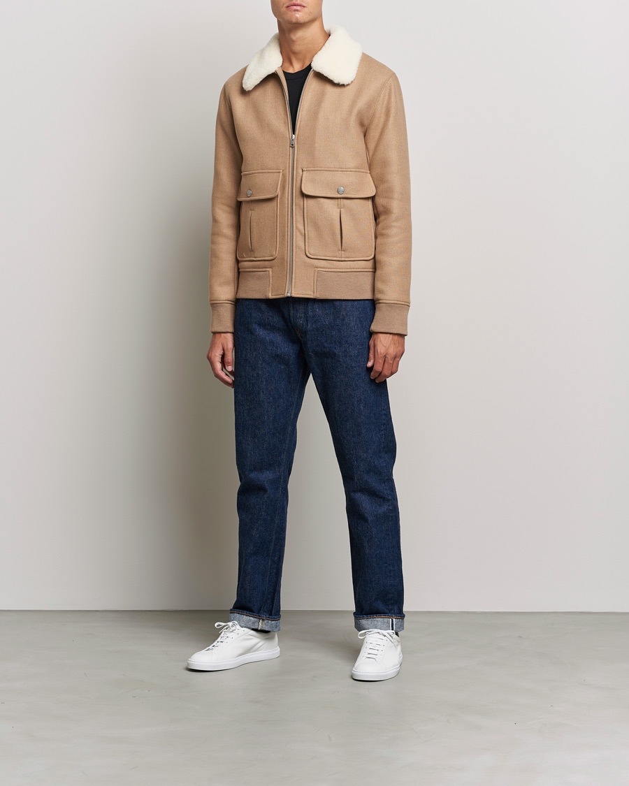 Herren | Jacken | A.P.C. | Ben Shearling Bomber Jacket Beige