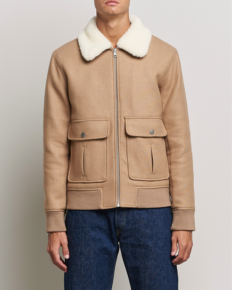Herren | Jacken | A.P.C. | Ben Shearling Bomber Jacket Beige