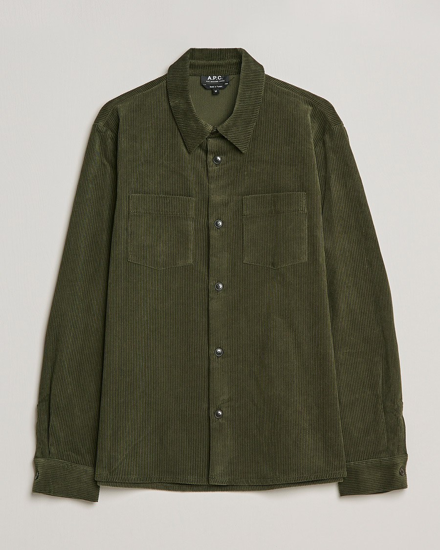 Herren | Hemden | A.P.C. | Joe Corduroy Overshirt Military Khaki