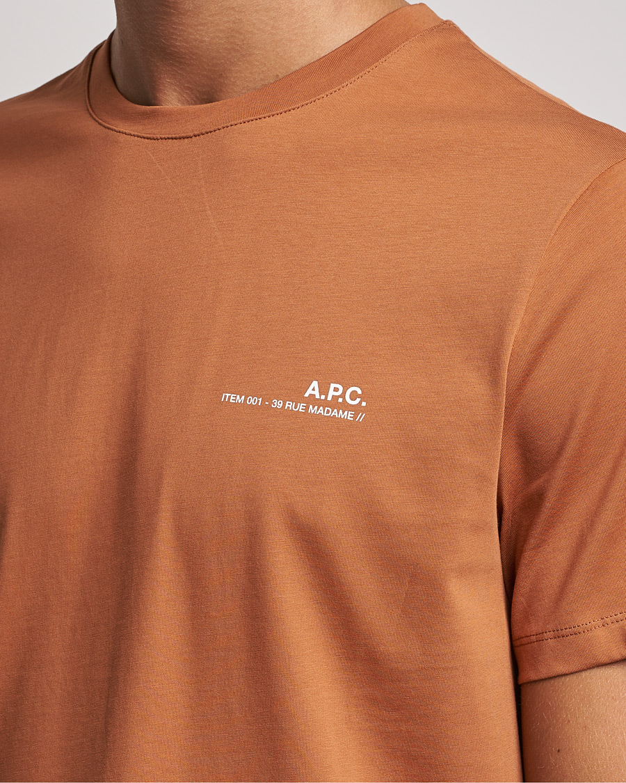 Herren | T-Shirts | A.P.C. | Item Short Sleeve T-Shirt Terracotta