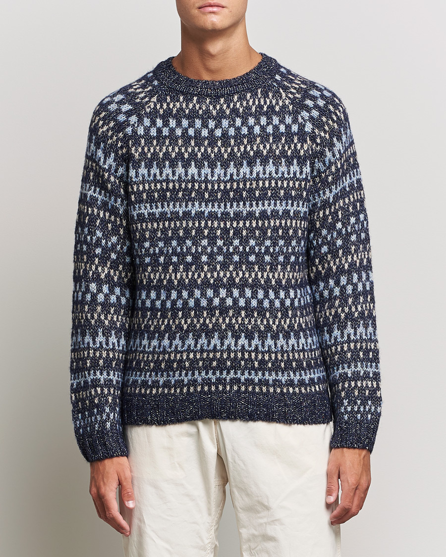 Herren | Pullover | A.P.C. | Leonard Jacquard Pullover Blue Heather