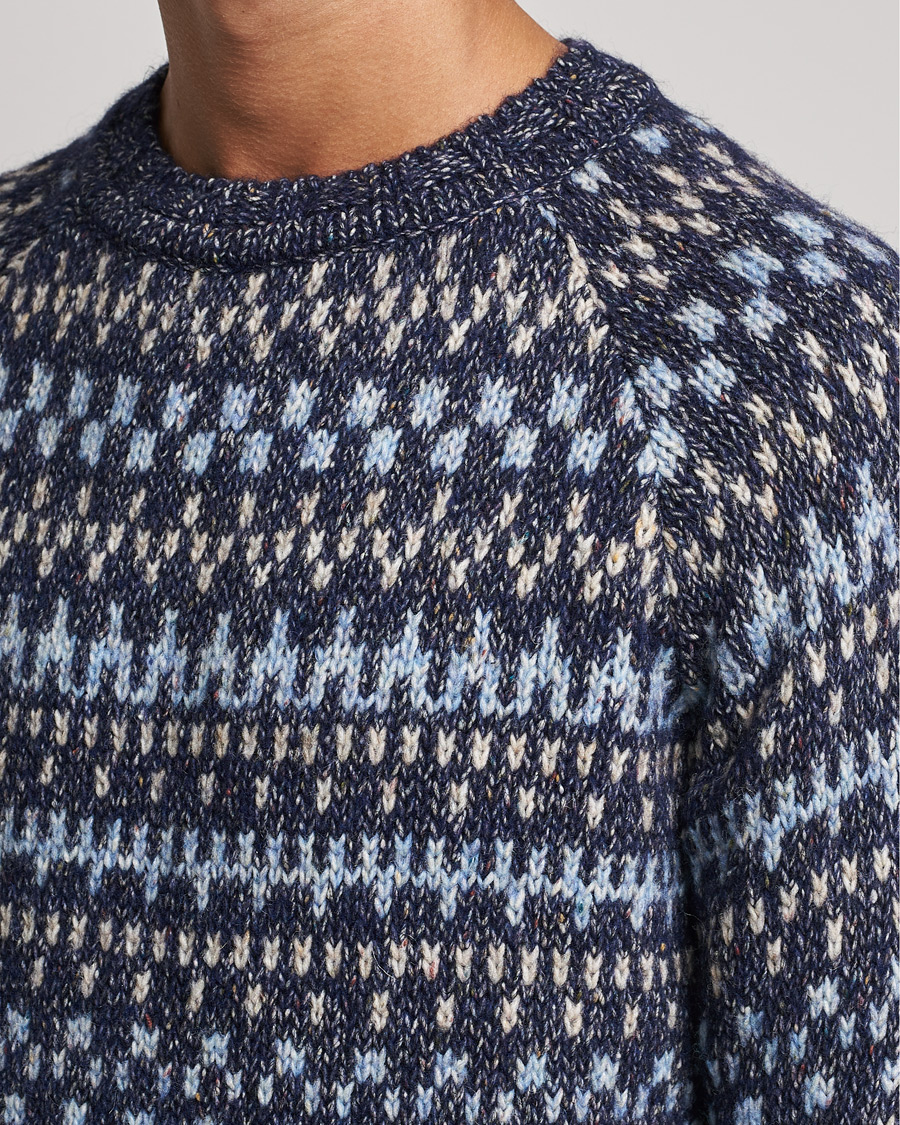 Herren | Pullover | A.P.C. | Leonard Jacquard Pullover Blue Heather