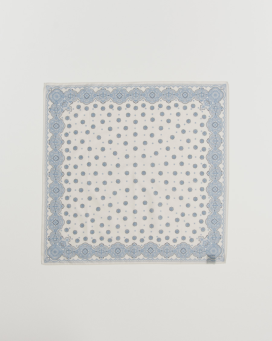 Herren | Amanda Christensen Cotton Voilé Printed Medallion Bandana Cream | Amanda Christensen | Cotton Voilé Printed Medallion Bandana Cream