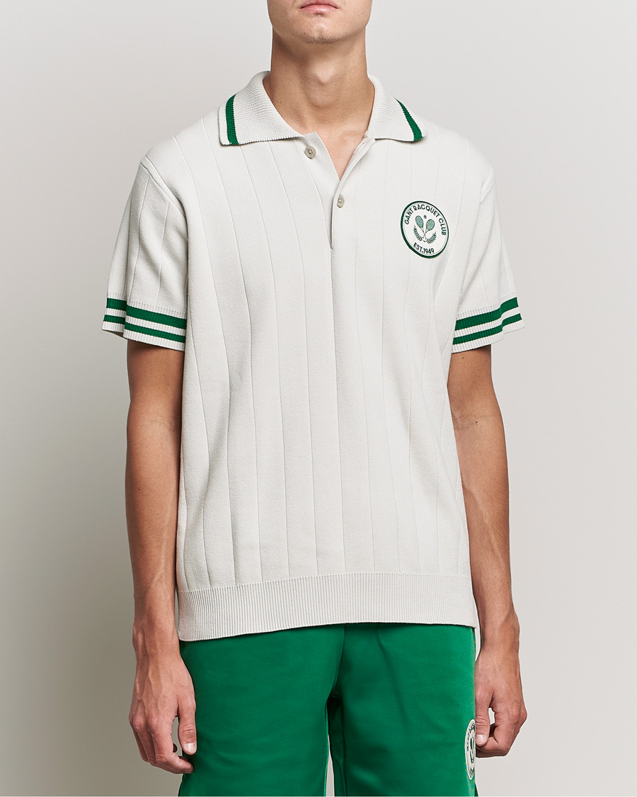 Herren | Poloshirts | GANT | Raquet Club Knitted Polo Creme