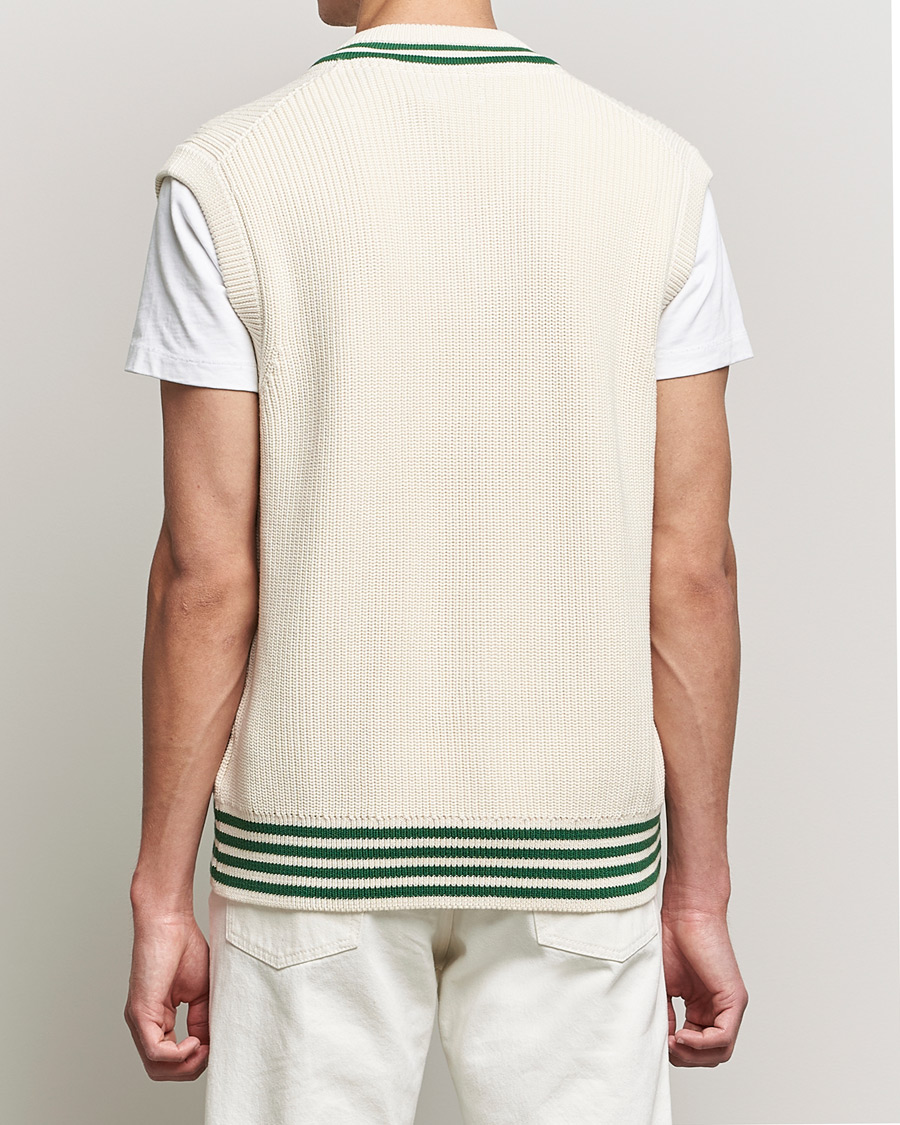 Herren | Pullover | GANT | Ribbed Cricket Knitted Slipover Creme