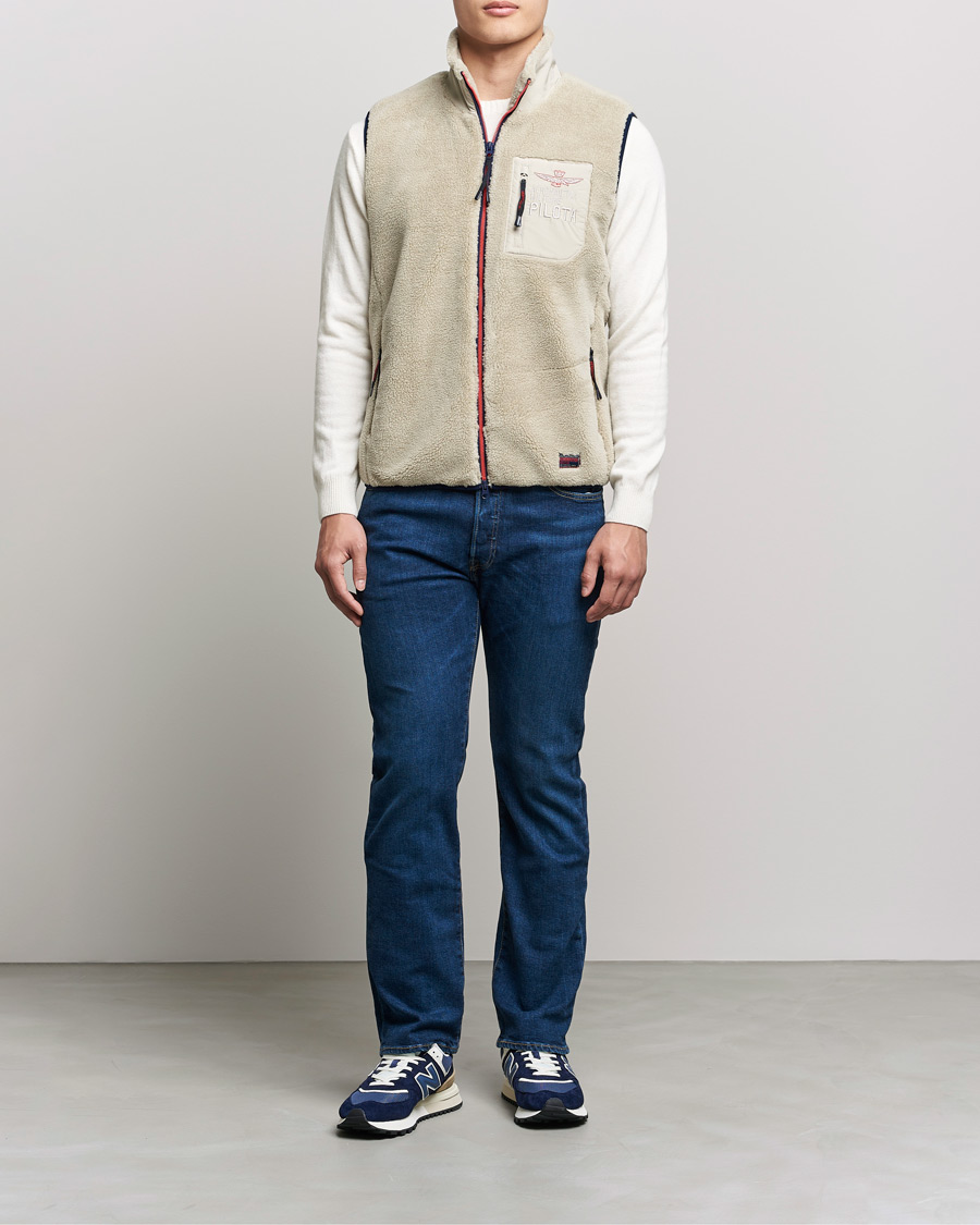 Herren | Jacken | Aeronautica Militare | Gilet Fleece Vest Abbey Stone