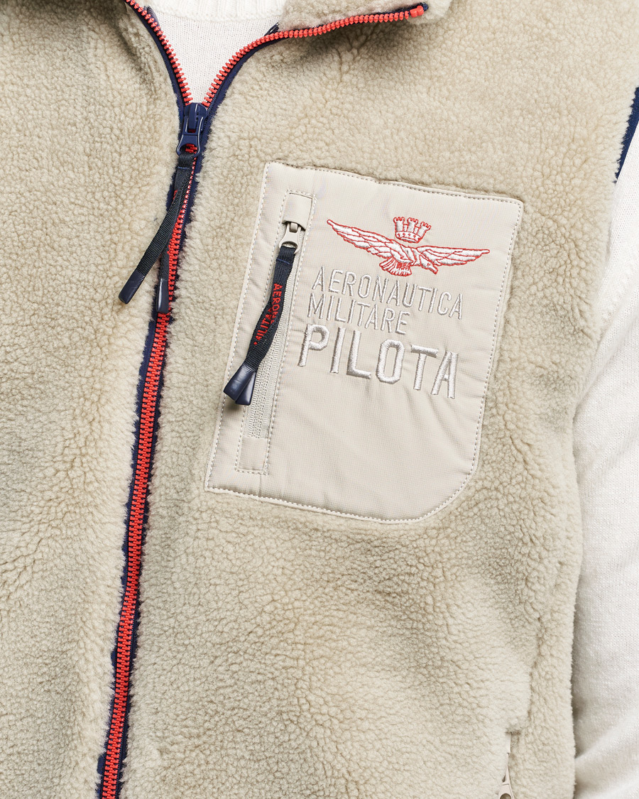 Herren | Jacken | Aeronautica Militare | Gilet Fleece Vest Abbey Stone