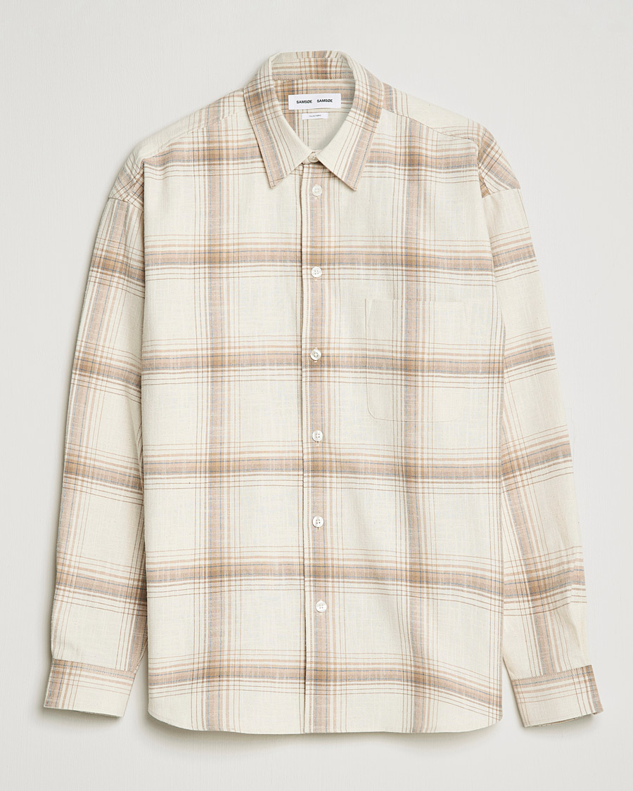 Herren | Hemden | Samsøe Samsøe | Samsøe & Samsøe Luan Recycled Cotton Shirt Oatmeal
