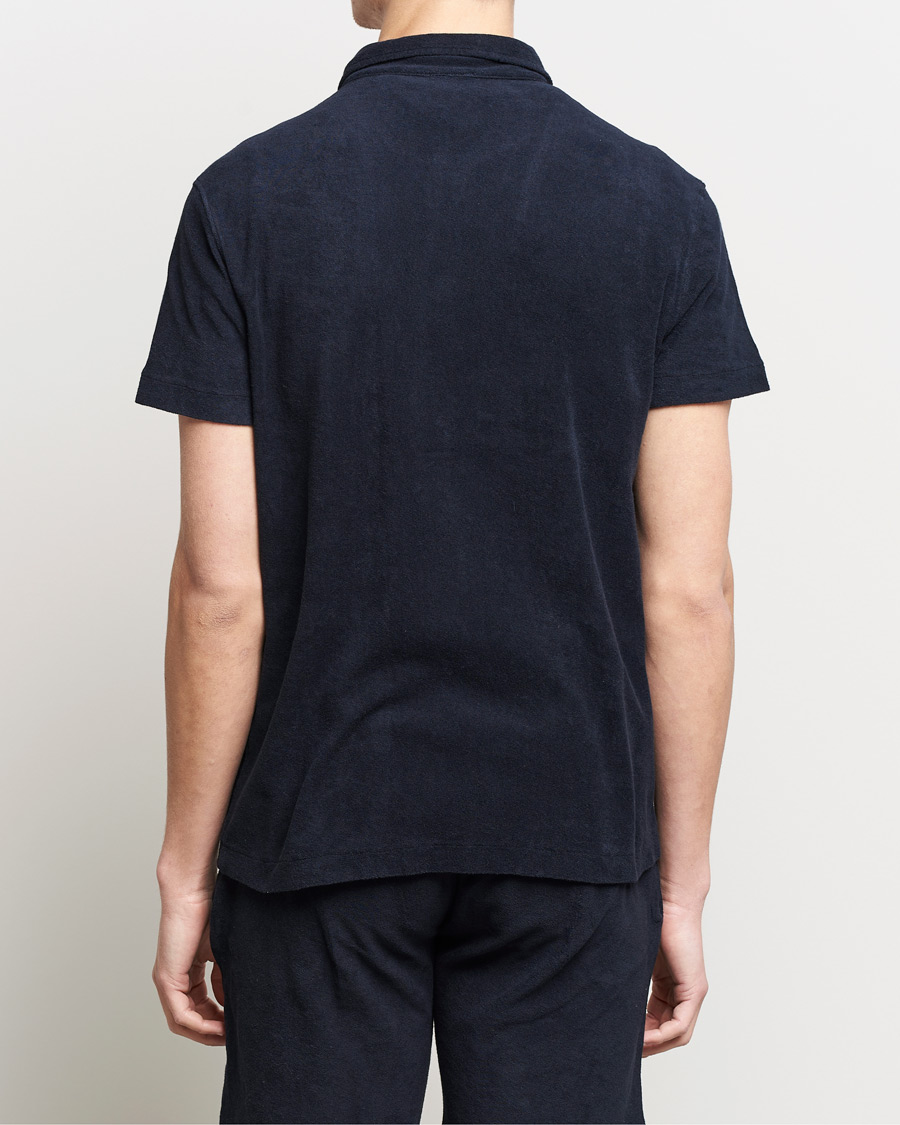 Herren | Poloshirts | Oscar Jacobson | Alwin Terry Short Sleeve Safari Polo Night Blue