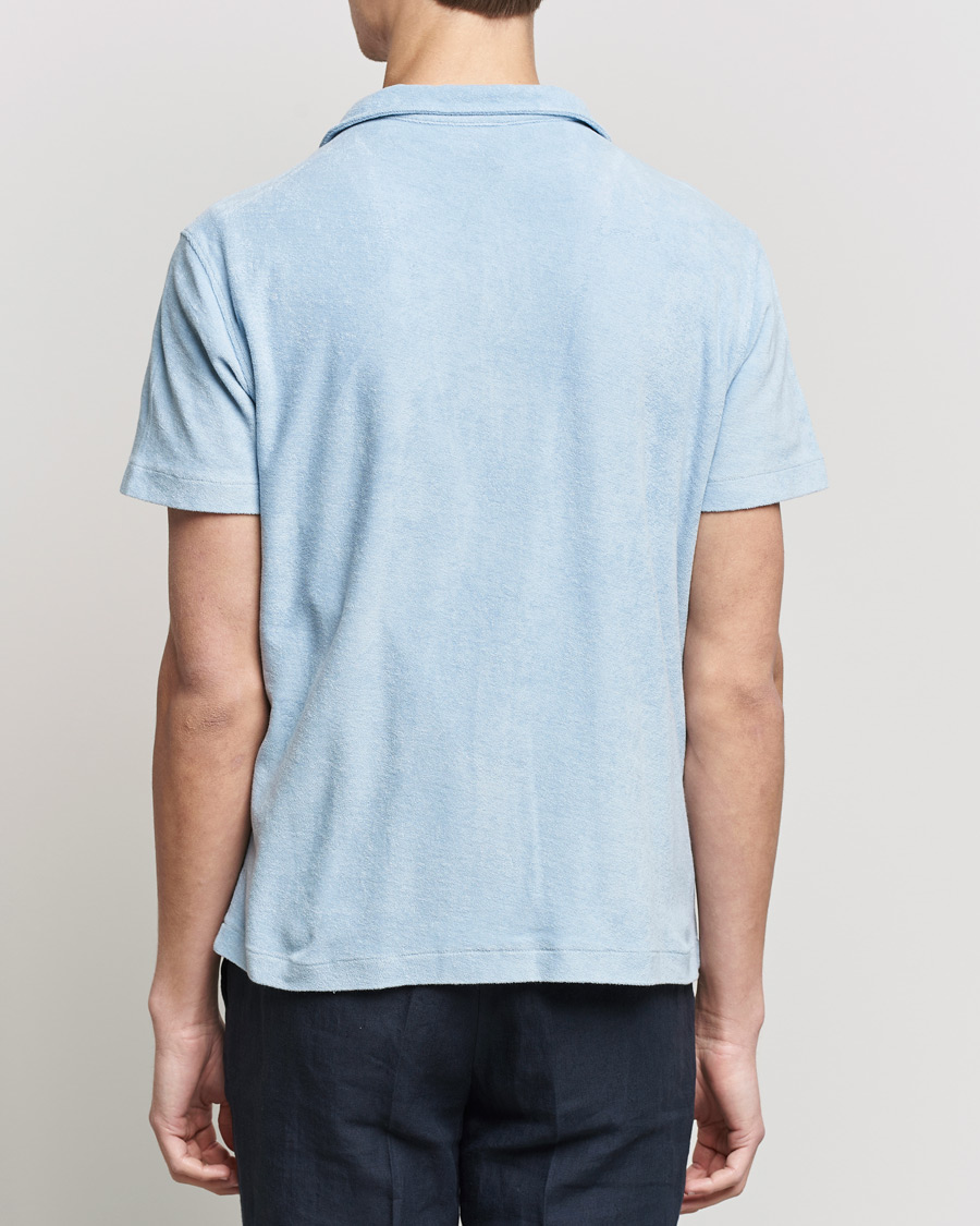 Herren | Poloshirts | Oscar Jacobson | Alwin Terry Short Sleeve Safari Polo Smog Blue