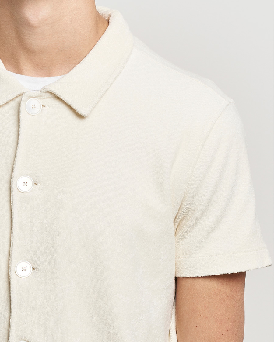 Herren | Poloshirts | Oscar Jacobson | Alwin Terry Short Sleeve Safari Polo Creme