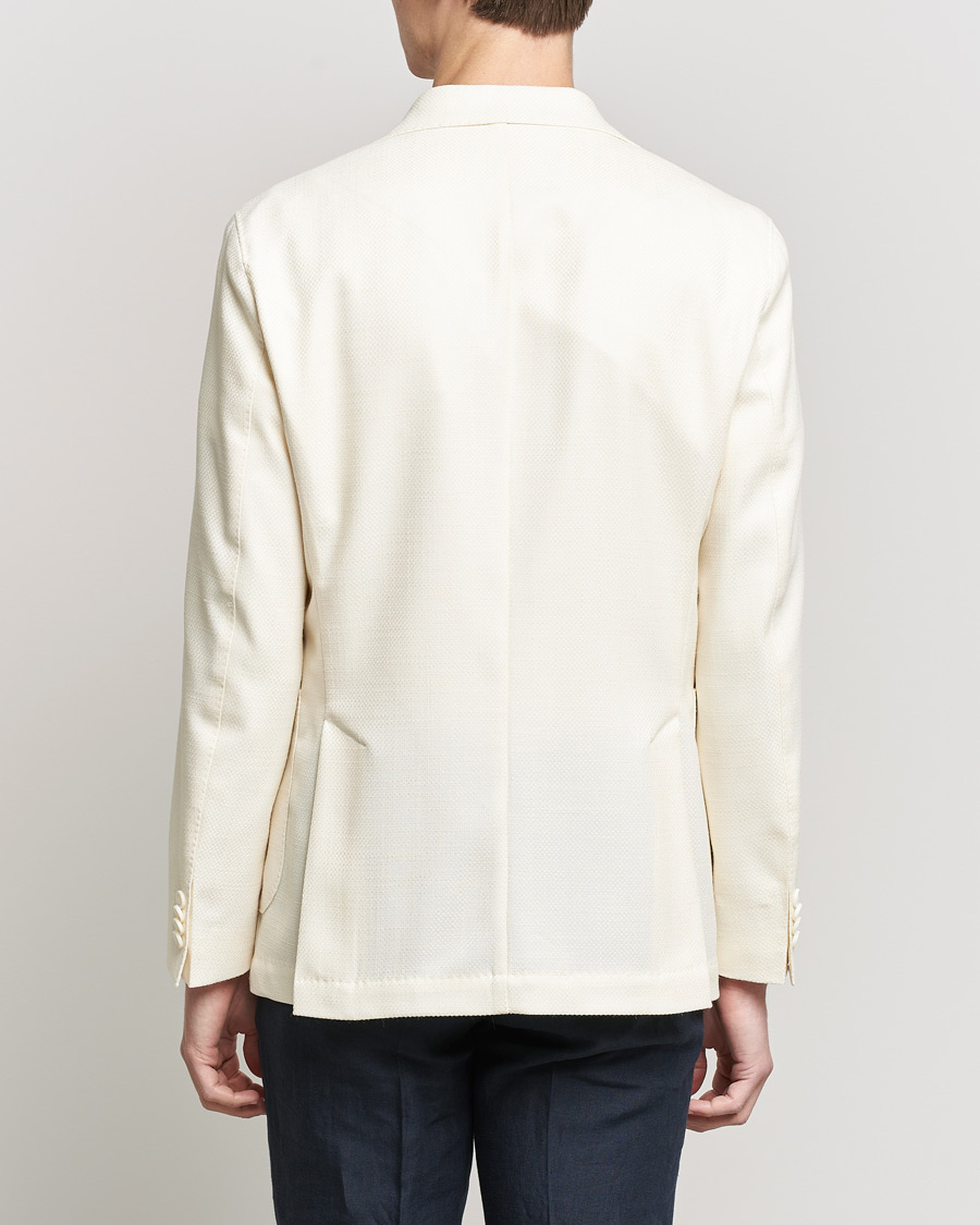 Herren | Sakkos | Oscar Jacobson | Ferry Merino/Silk Patch Pocket Blazer Creme