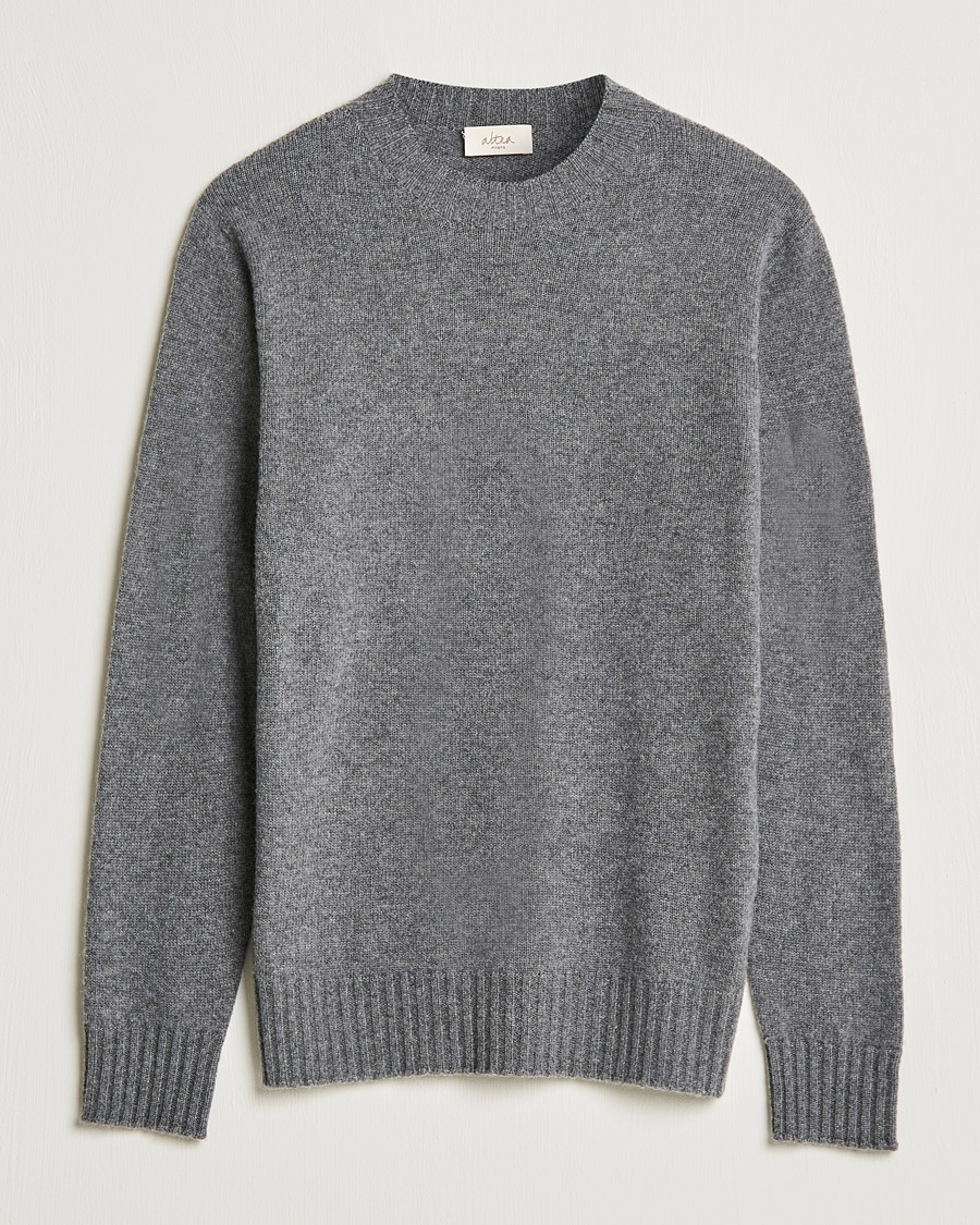 Herren | Pullover | Altea | Wool/Cashmere Crew Neck Sweater Heather Grey