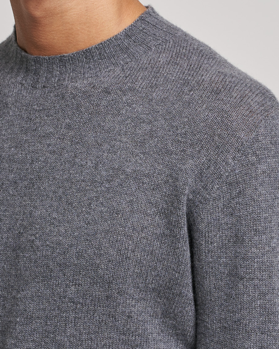 Herren | Pullover | Altea | Wool/Cashmere Crew Neck Sweater Heather Grey