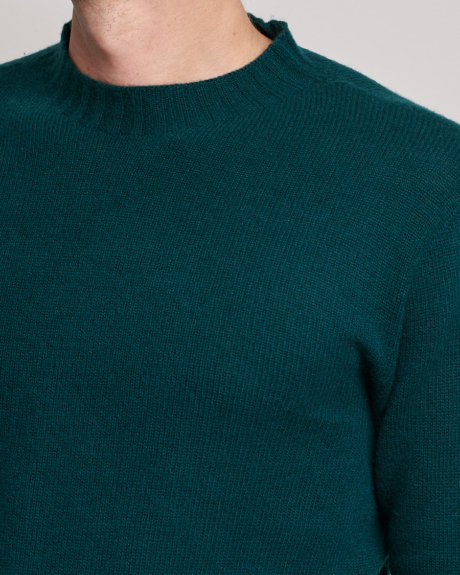 Herren | Pullover | Altea | Wool/Cashmere Crew Neck Sweater Bottle Green