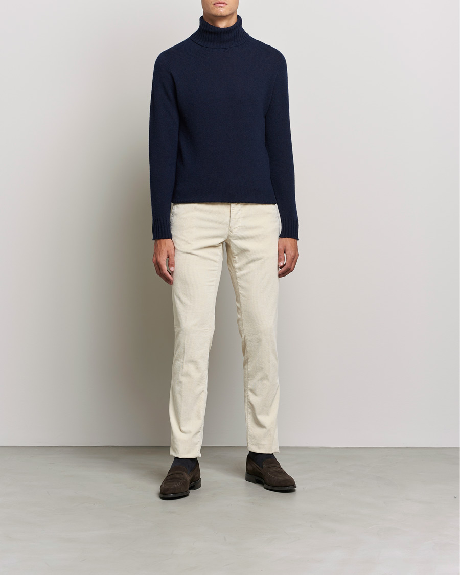 Herren | Pullover | Altea | Wool/Cashmere Turtleneck Sweater Navy