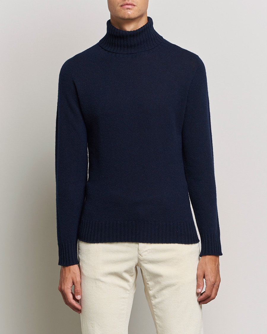 Herren | Pullover | Altea | Wool/Cashmere Turtleneck Sweater Navy