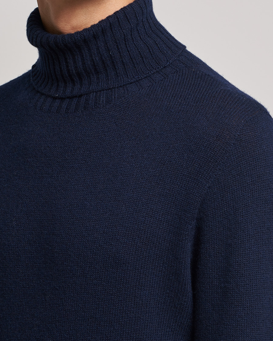Herren | Pullover | Altea | Wool/Cashmere Turtleneck Sweater Navy