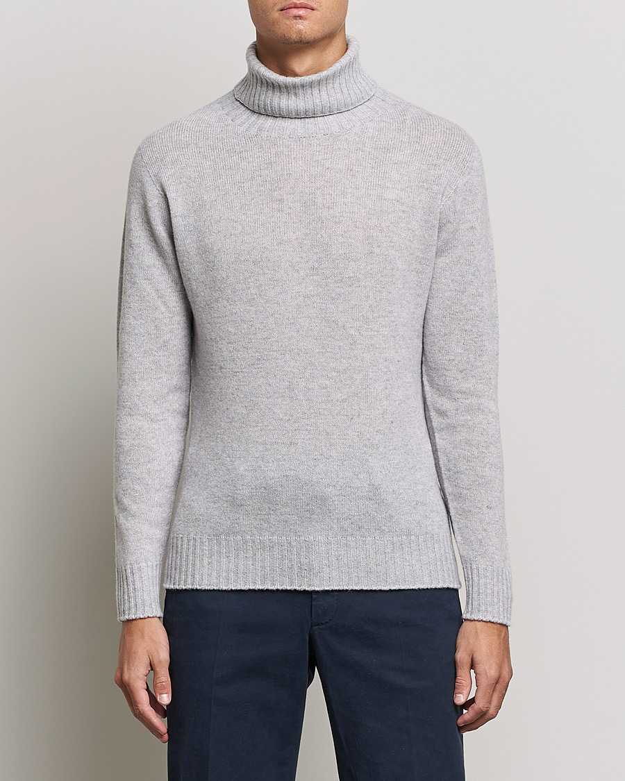 Herren | Pullover | Altea | Wool/Cashmere Turtleneck Sweater Light Grey