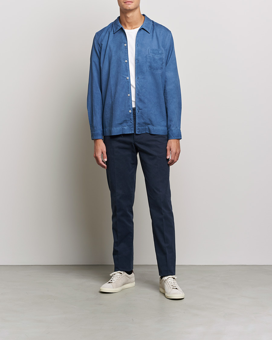 Herren | Hemden | Altea | Garment Dyed Shirt Washed Navy