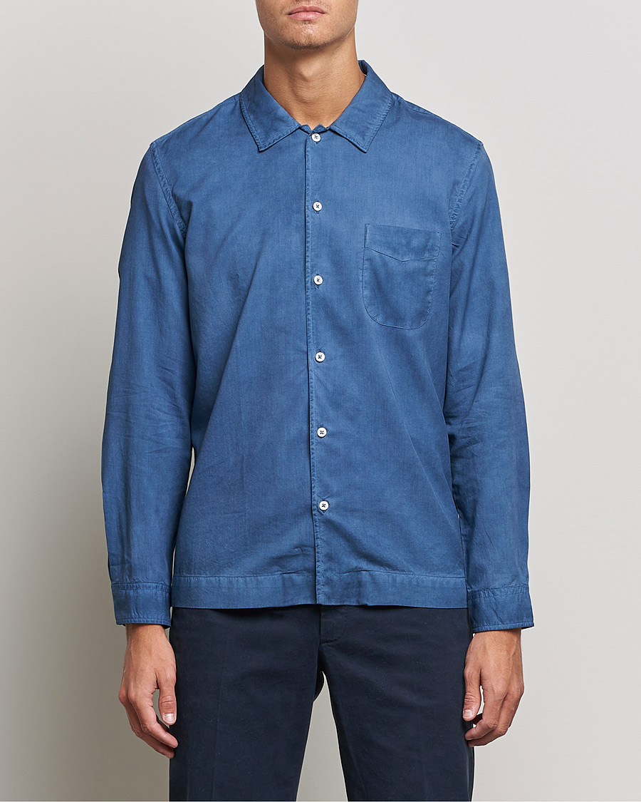 Herren | Hemden | Altea | Garment Dyed Shirt Washed Navy