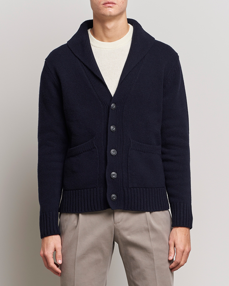 Herren | Pullover | Altea | Shawl Collar Cardigan Navy
