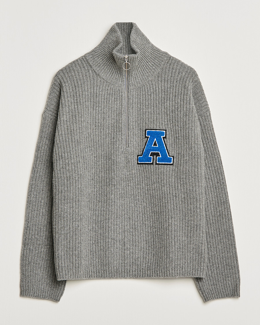Herren | Pullover | Axel Arigato | Team Half Zip Sweater Grey