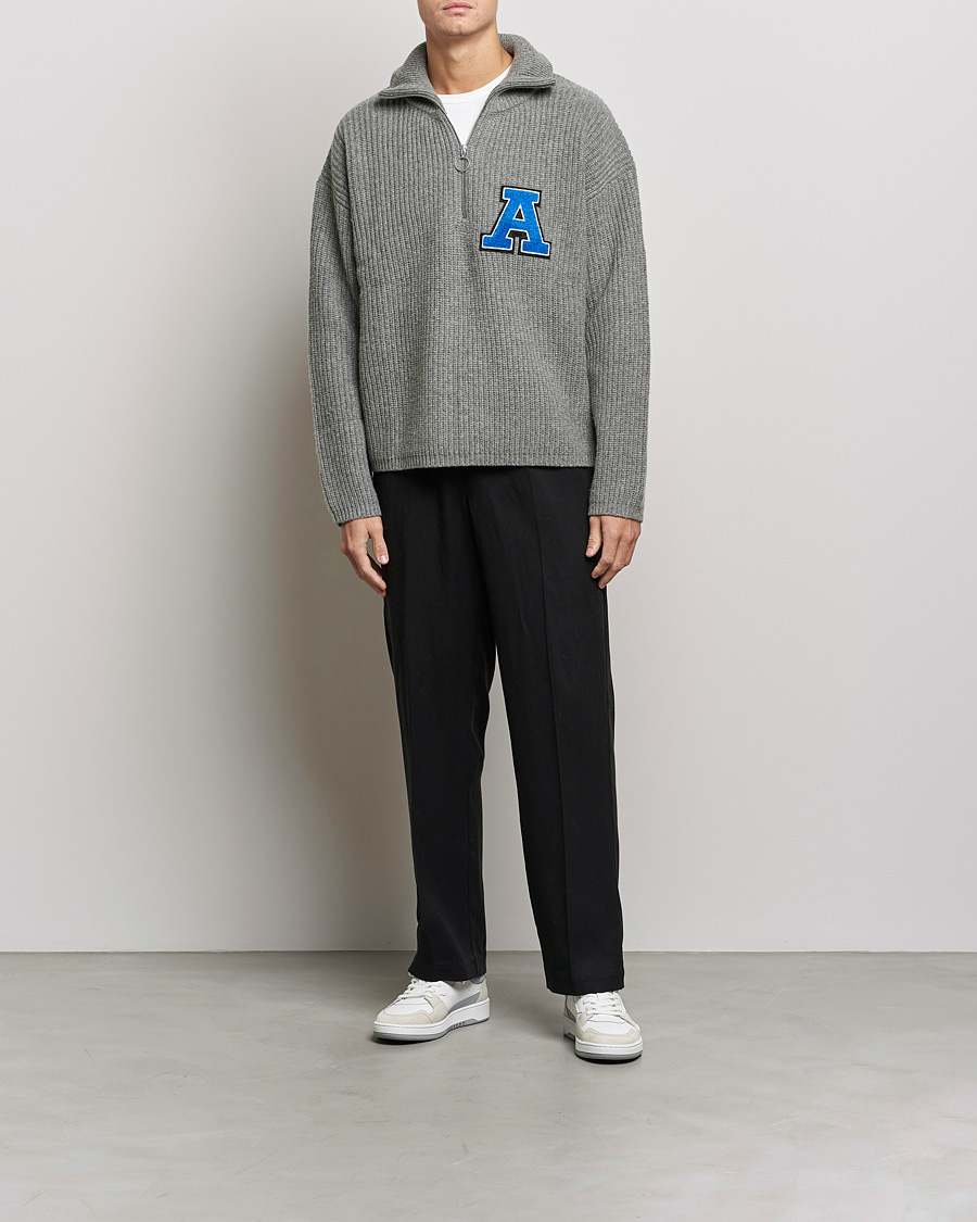 Herren | Pullover | Axel Arigato | Team Half Zip Sweater Grey