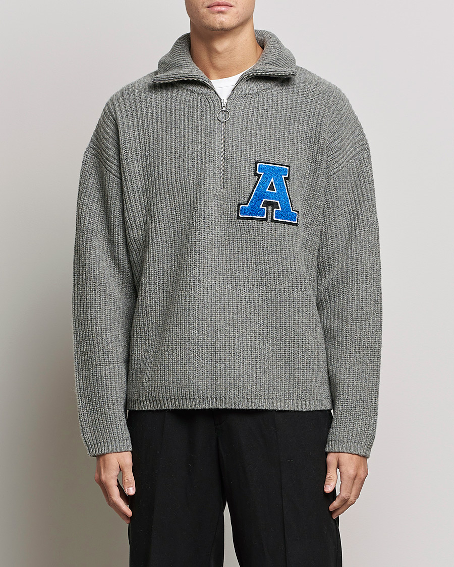 Herren | Pullover | Axel Arigato | Team Half Zip Sweater Grey