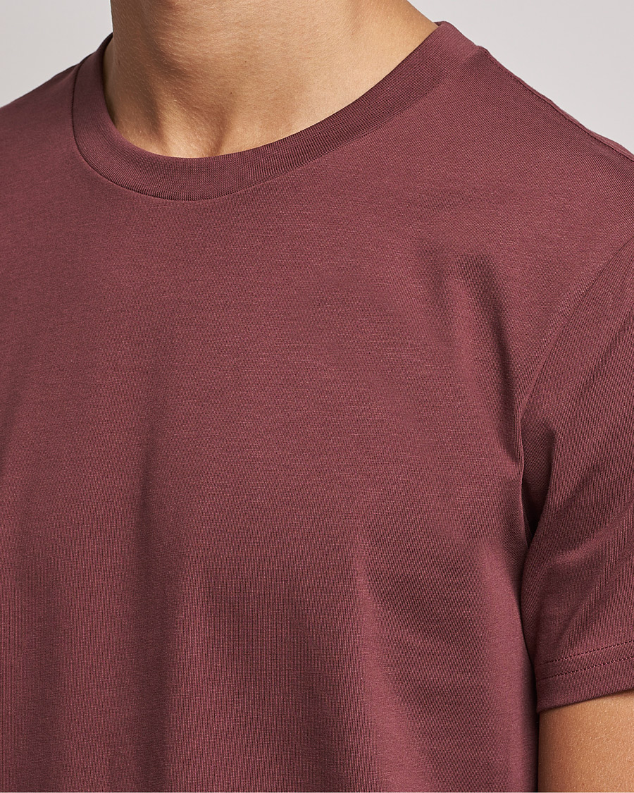 Herren | T-Shirts | Bread & Boxers | Heavy Cotton Crew Neck T-shirt Burgundy