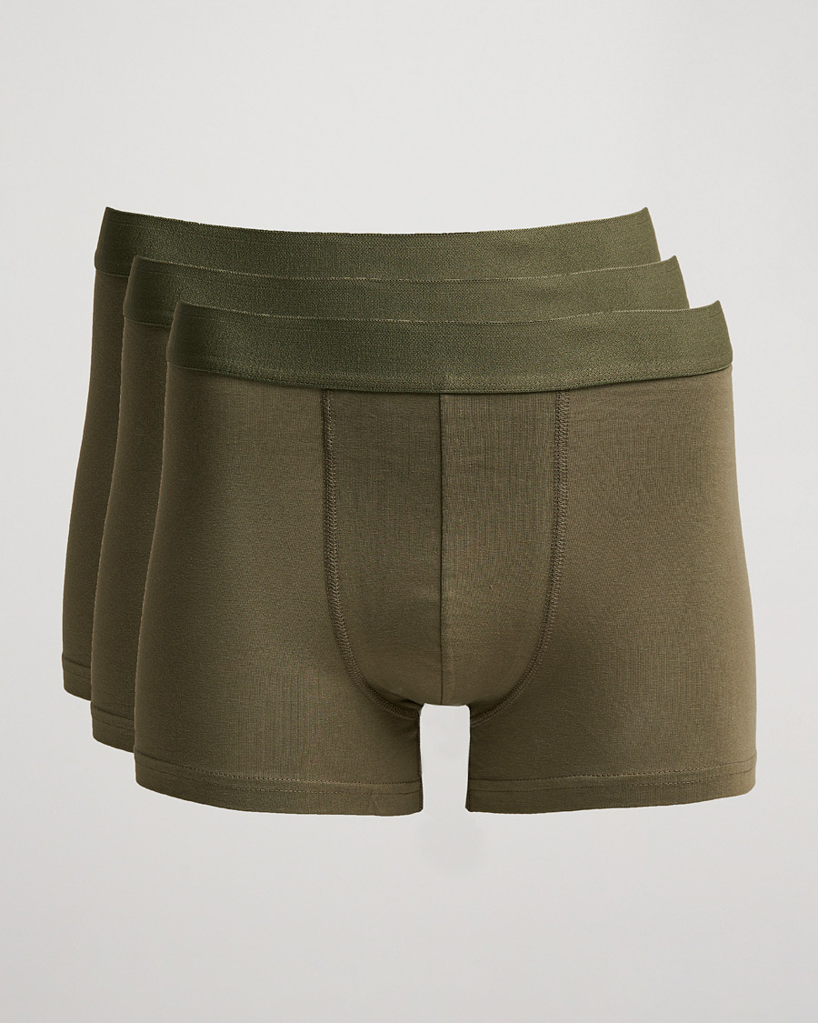 Herren | Unterwäsche | Bread & Boxers | 3-Pack Boxer Brief Army Green