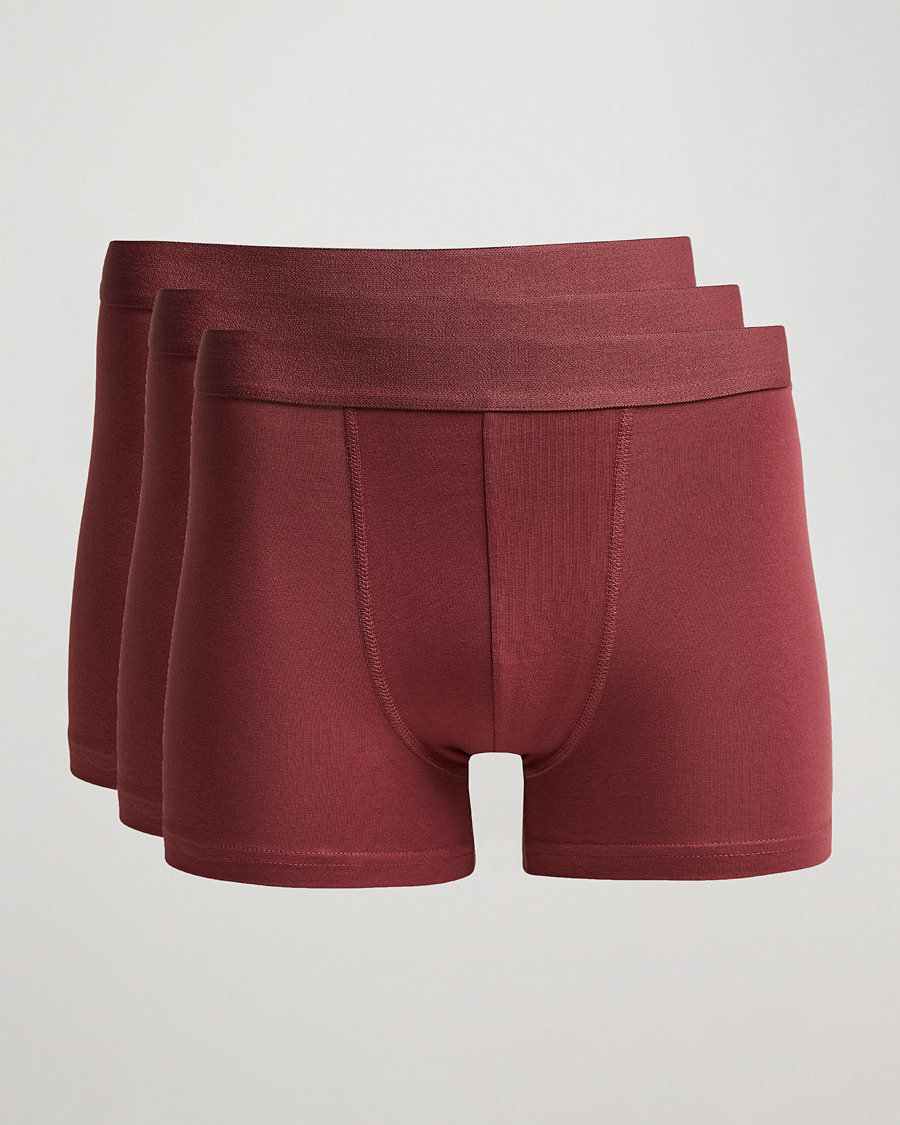 Herren | Unterwäsche | Bread & Boxers | 3-Pack Boxer Brief Burgundy