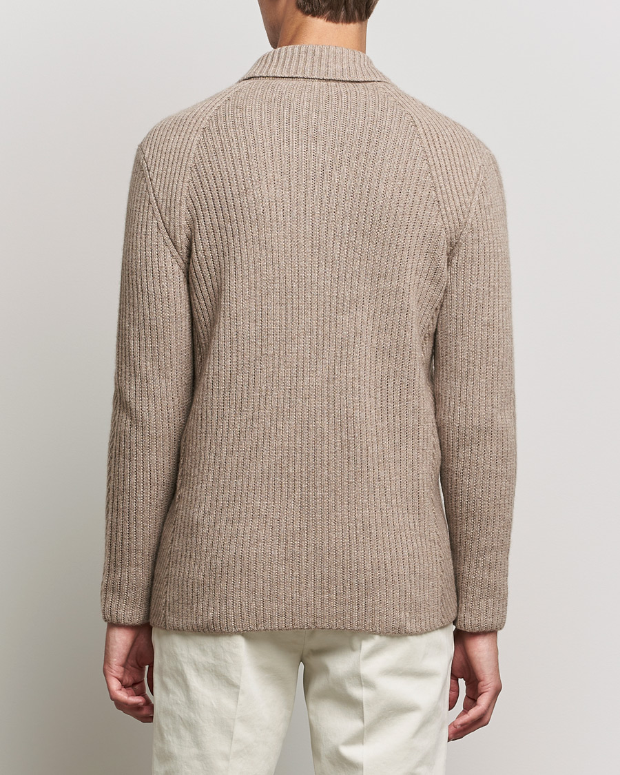 Herren | Sakkos | Brioni | Pure Cashmere Knitted Blazer Beige