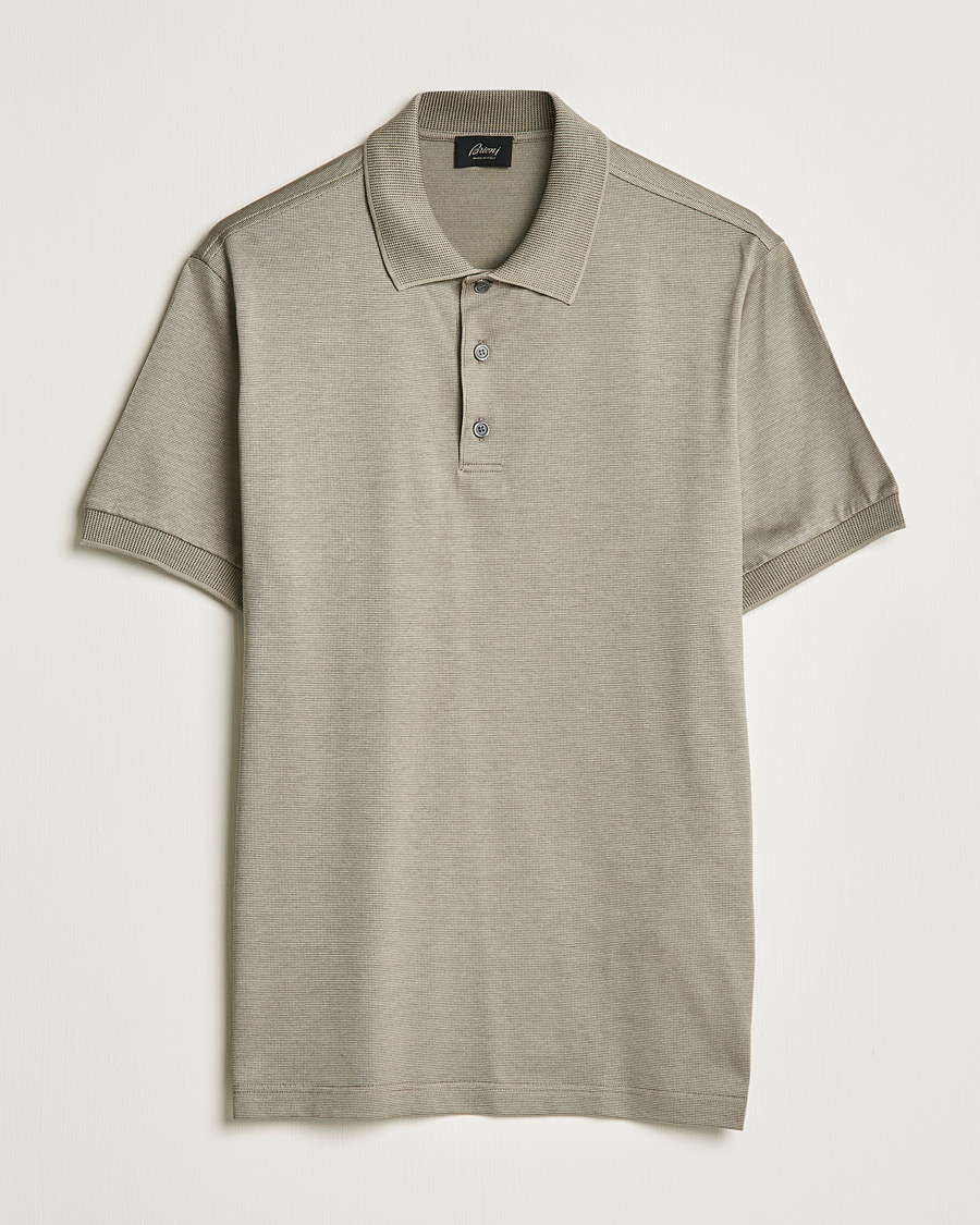 Herren | Poloshirts | Brioni | Cotton/Silk Short Sleeve Polo Beige